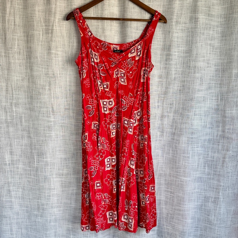 Loco Lindo Retro Pinup Rockabilly Sundress Floral Print Dress Size Large